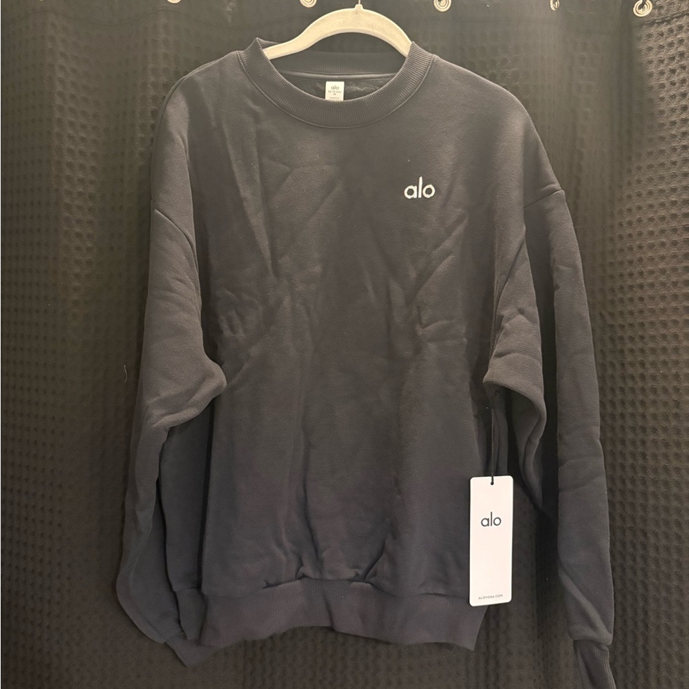 ALO Yoga Accolade Crew Neck Pullover Core: Anthracite XS NWT - Picture 3 of 6